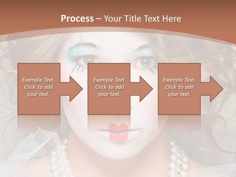 Female Hair Clown PowerPoint Template