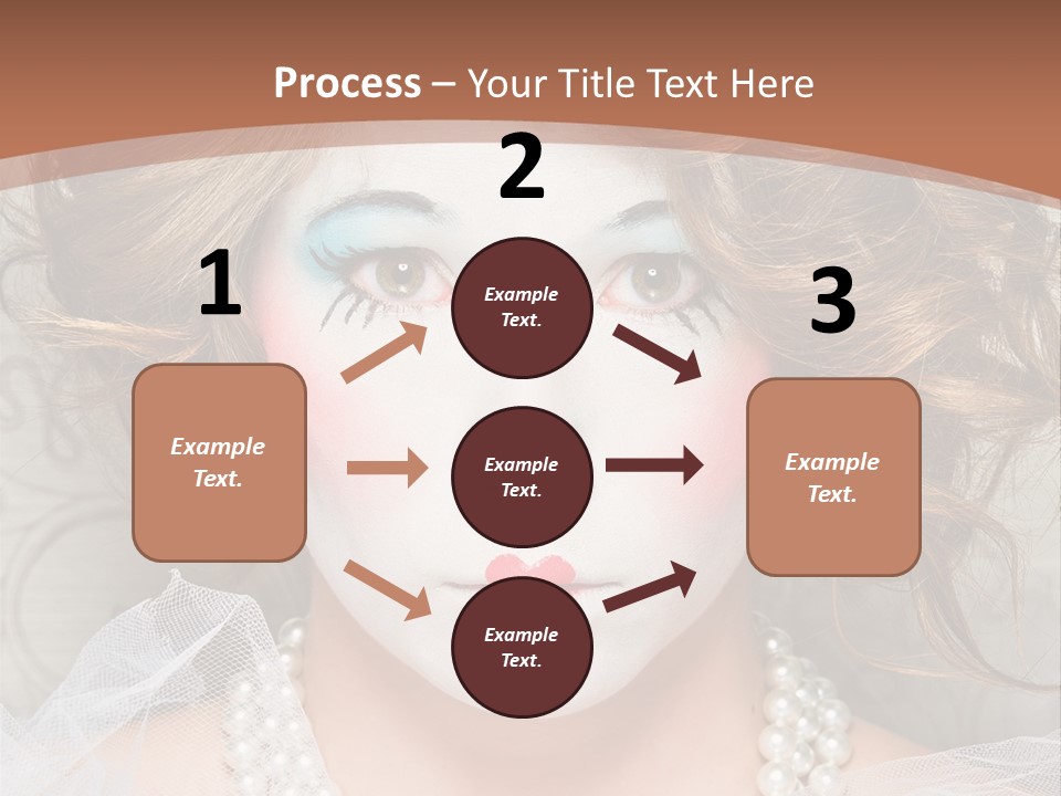 Female Hair Clown PowerPoint Template