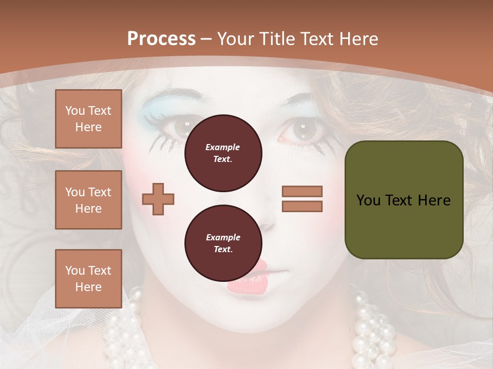 Female Hair Clown PowerPoint Template