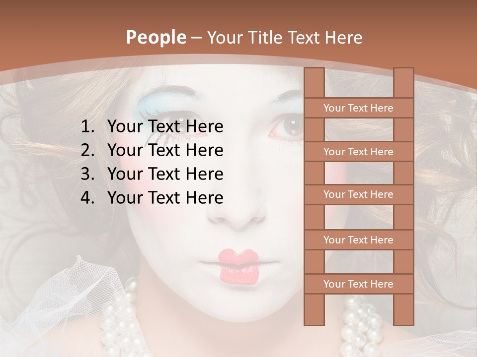 Female Hair Clown PowerPoint Template