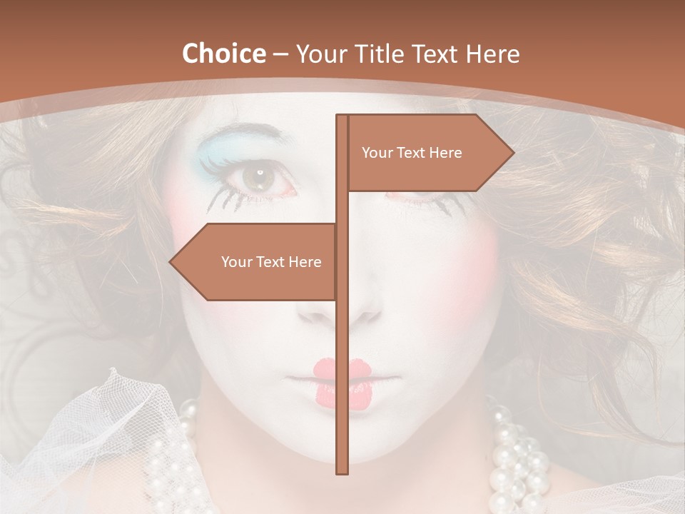Female Hair Clown PowerPoint Template