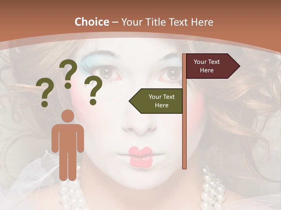 Female Hair Clown PowerPoint Template
