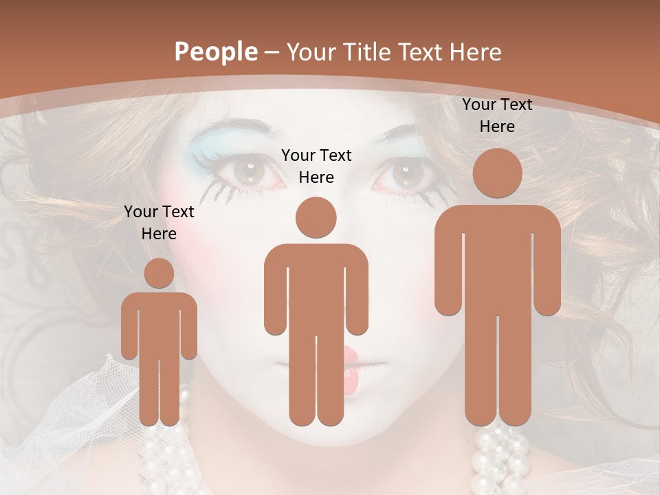 Female Hair Clown PowerPoint Template