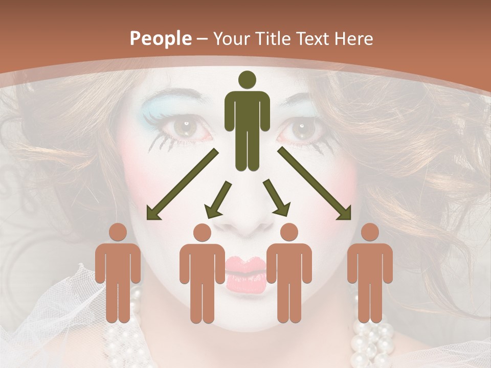 Female Hair Clown PowerPoint Template