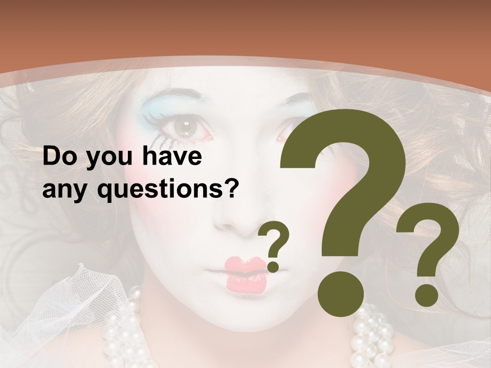 Female Hair Clown PowerPoint Template