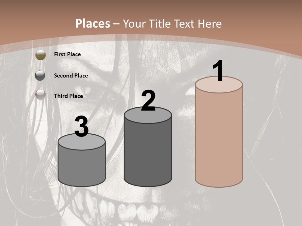 Horror Woman Painted PowerPoint Template