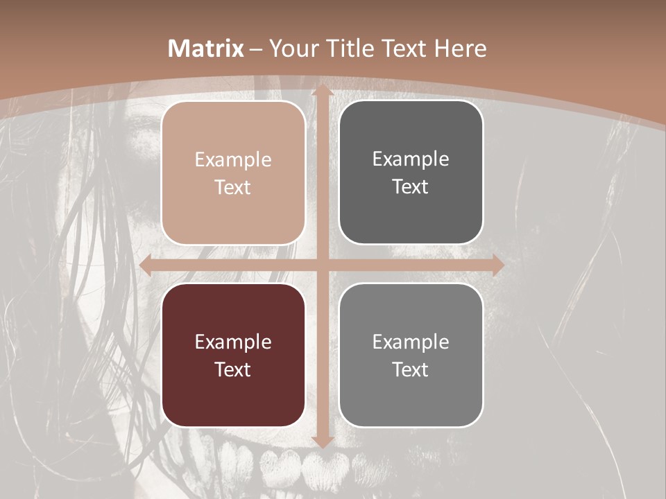 Horror Woman Painted PowerPoint Template