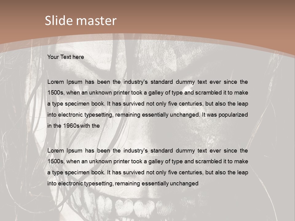 Horror Woman Painted PowerPoint Template