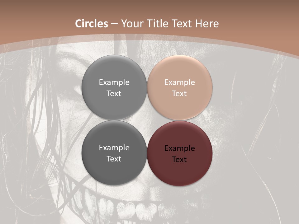 Horror Woman Painted PowerPoint Template