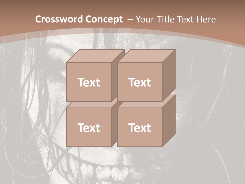 Horror Woman Painted PowerPoint Template