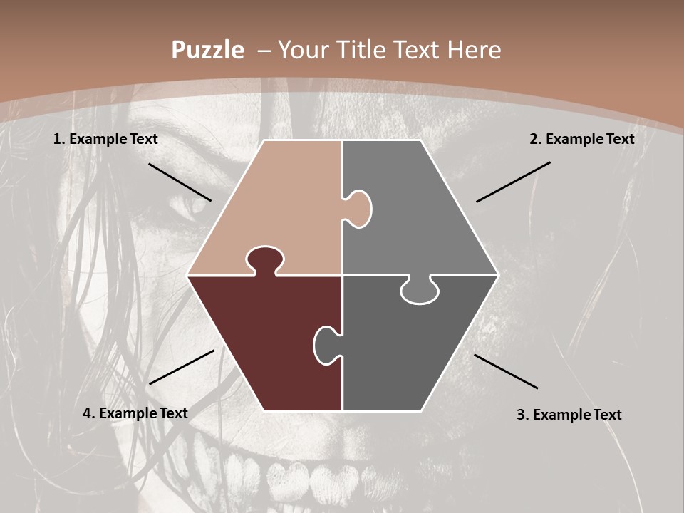 Horror Woman Painted PowerPoint Template