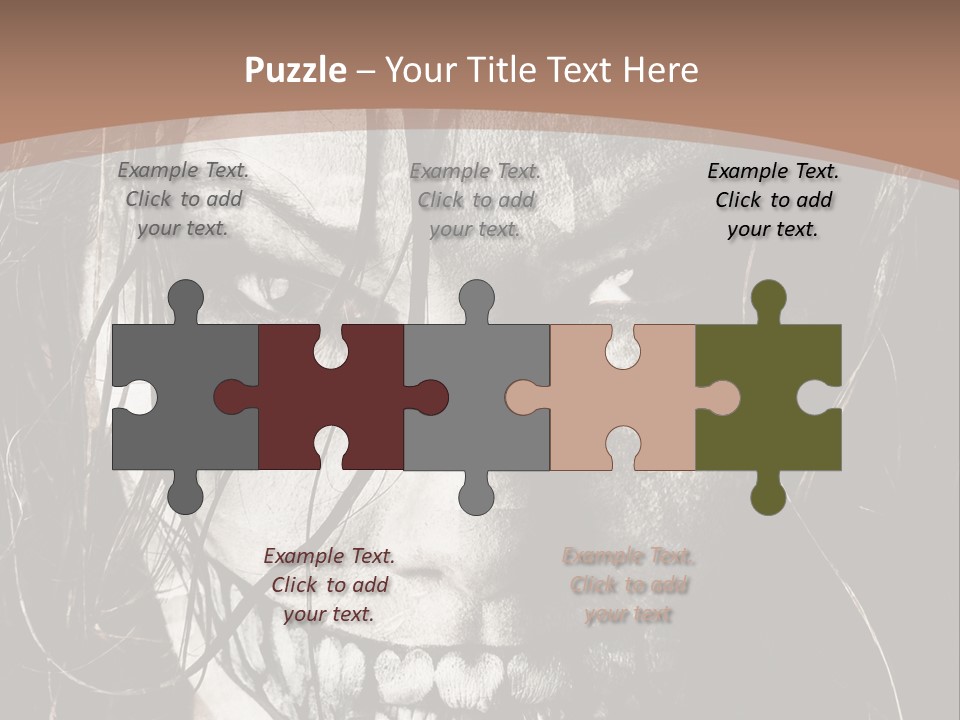 Horror Woman Painted PowerPoint Template