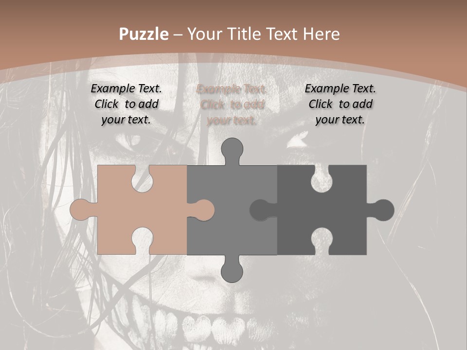 Horror Woman Painted PowerPoint Template