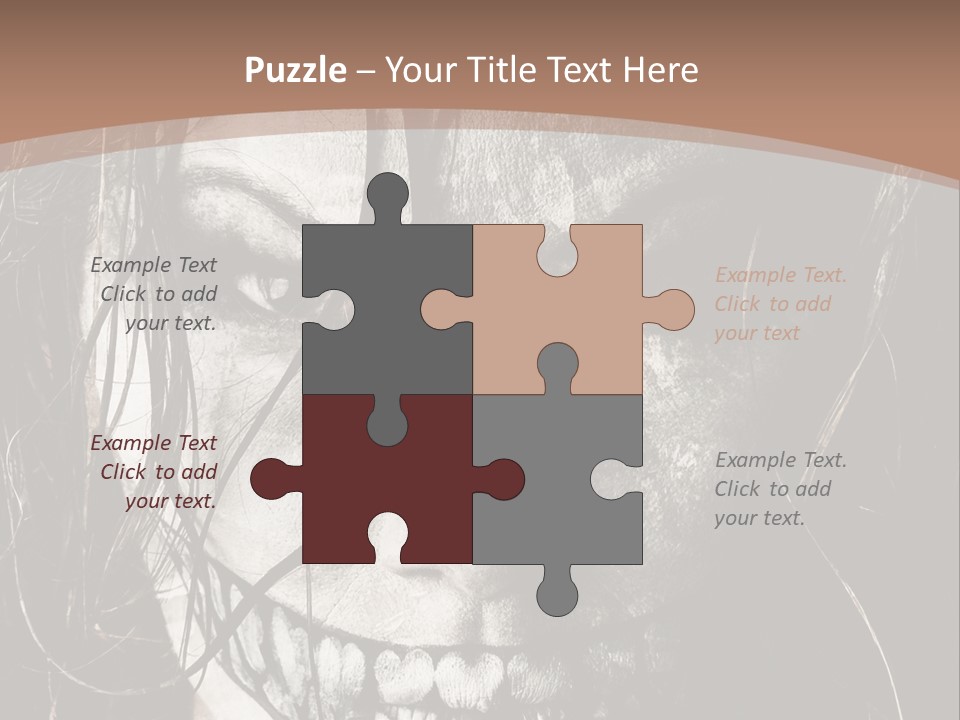 Horror Woman Painted PowerPoint Template