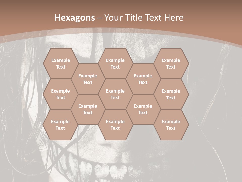 Horror Woman Painted PowerPoint Template