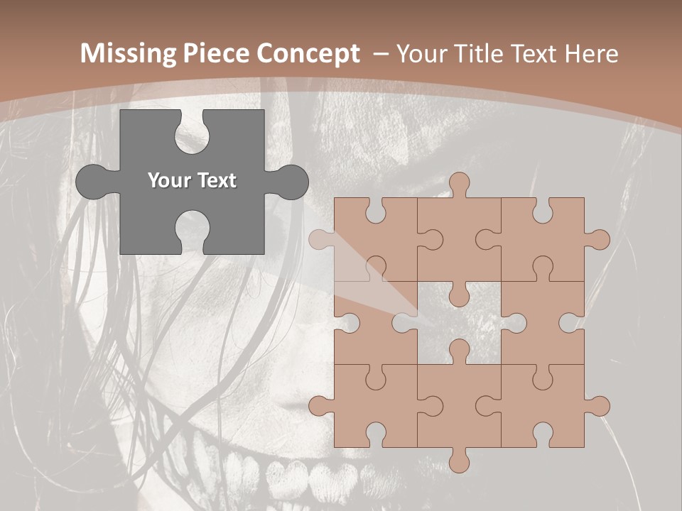 Horror Woman Painted PowerPoint Template