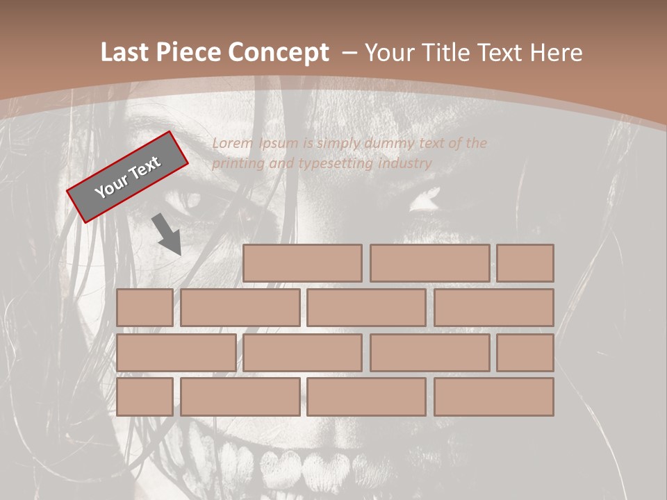 Horror Woman Painted PowerPoint Template