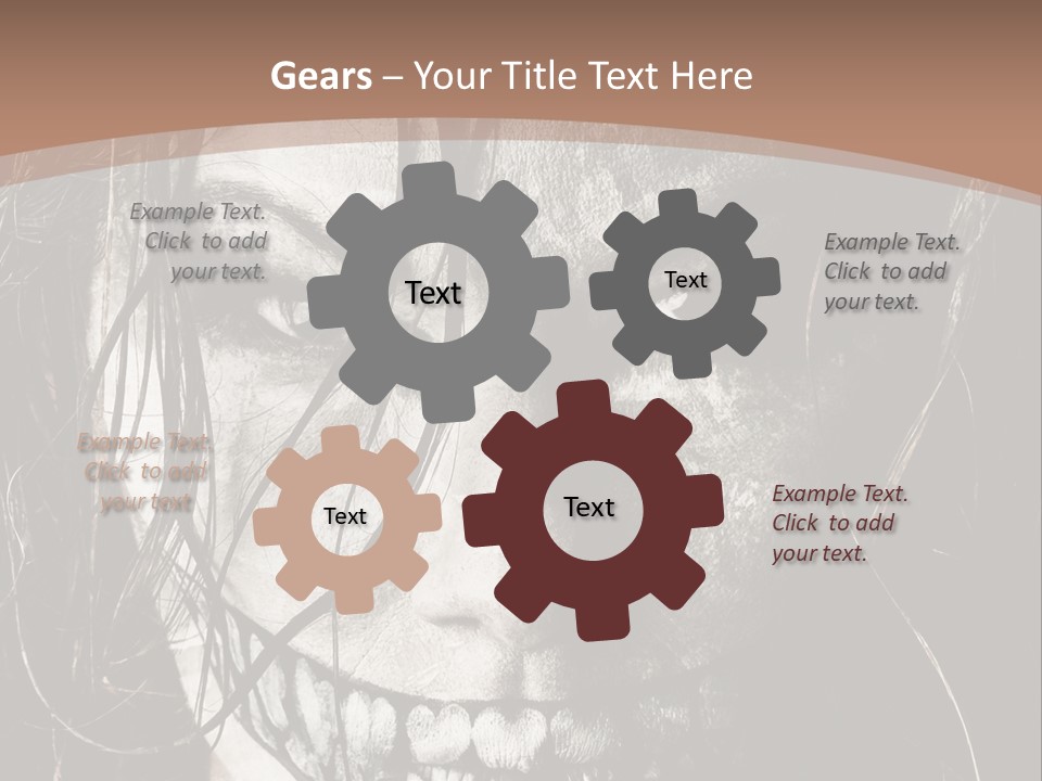 Horror Woman Painted PowerPoint Template