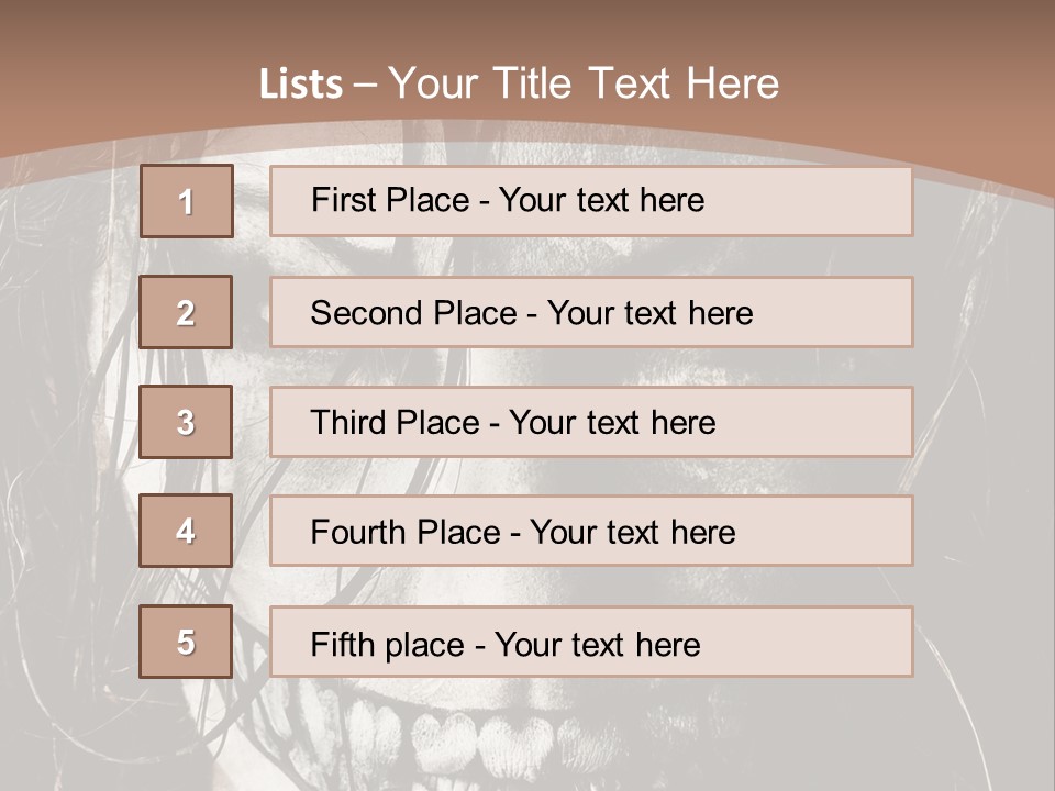 Horror Woman Painted PowerPoint Template