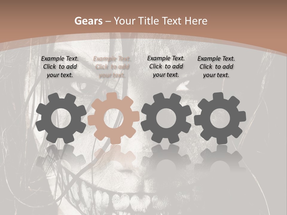 Horror Woman Painted PowerPoint Template