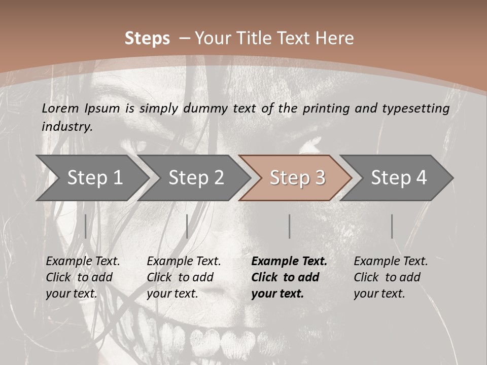 Horror Woman Painted PowerPoint Template