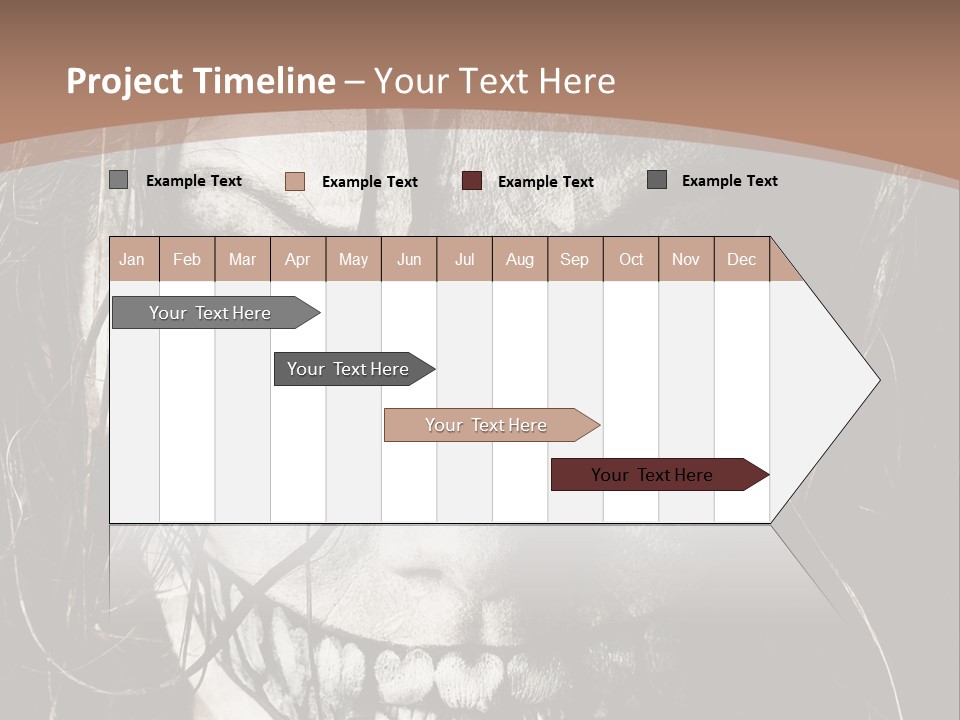Horror Woman Painted PowerPoint Template