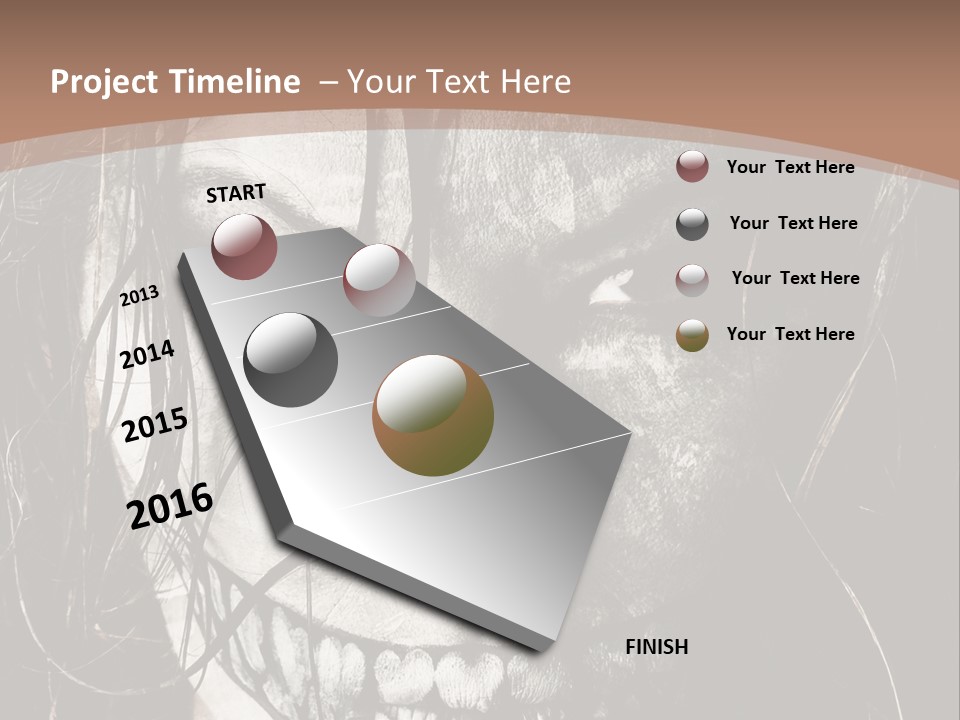 Horror Woman Painted PowerPoint Template