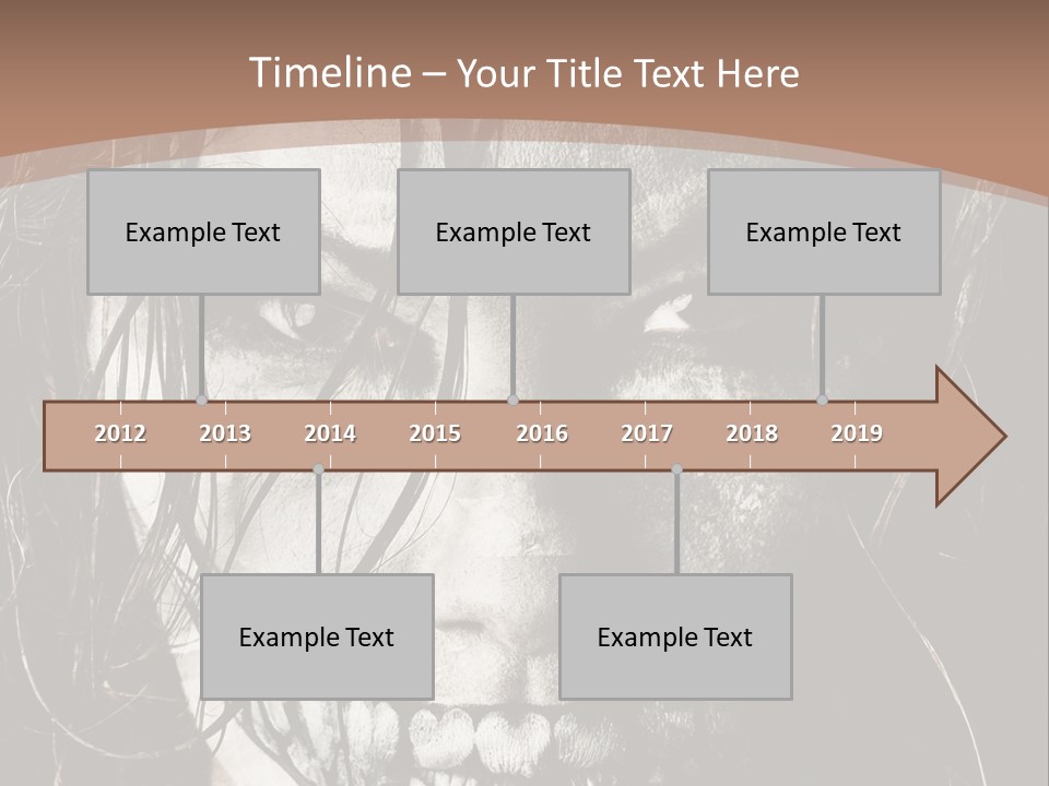 Horror Woman Painted PowerPoint Template