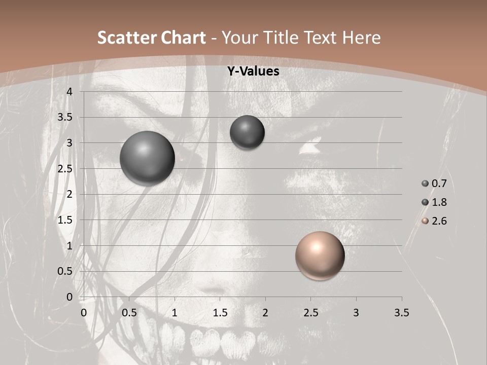 Horror Woman Painted PowerPoint Template