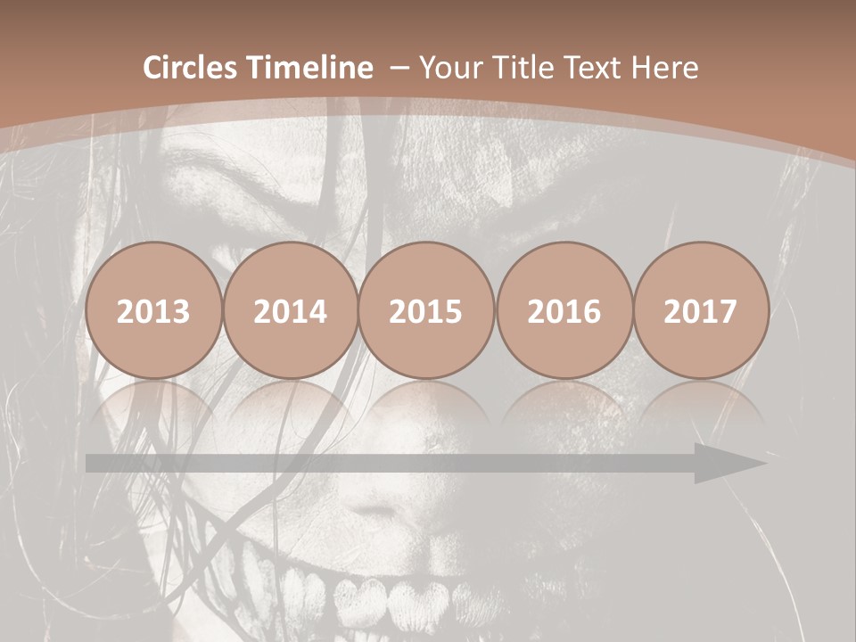 Horror Woman Painted PowerPoint Template