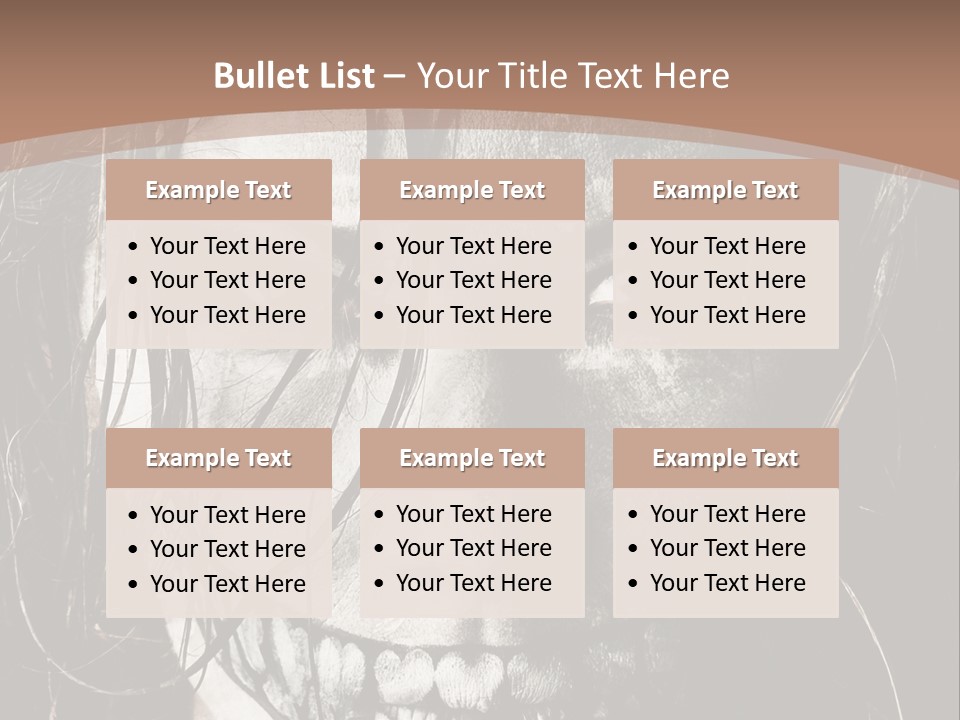 Horror Woman Painted PowerPoint Template