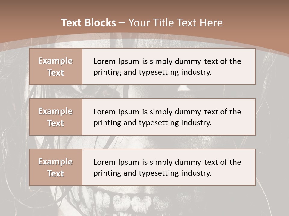 Horror Woman Painted PowerPoint Template