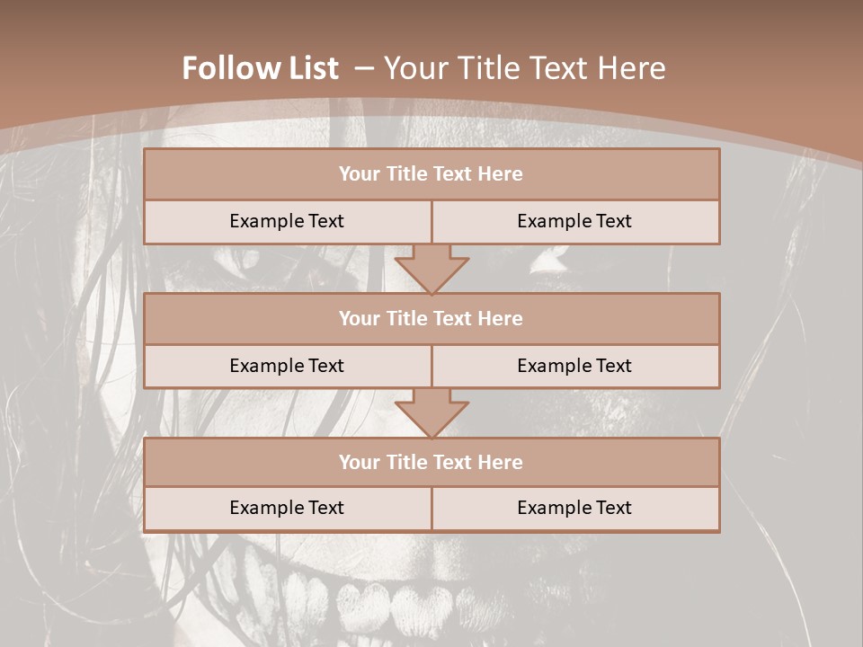 Horror Woman Painted PowerPoint Template