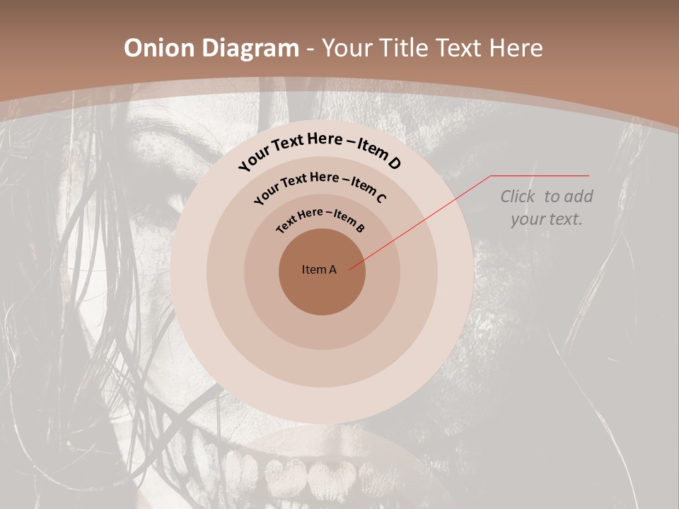 Horror Woman Painted PowerPoint Template