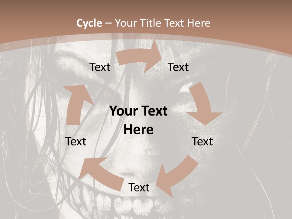 Horror Woman Painted PowerPoint Template
