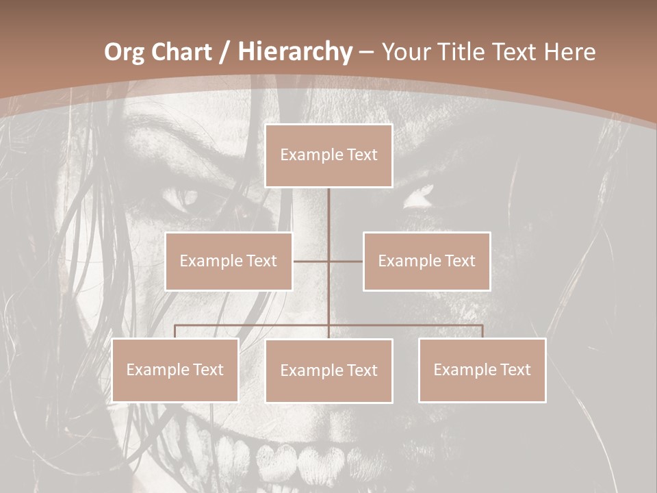 Horror Woman Painted PowerPoint Template