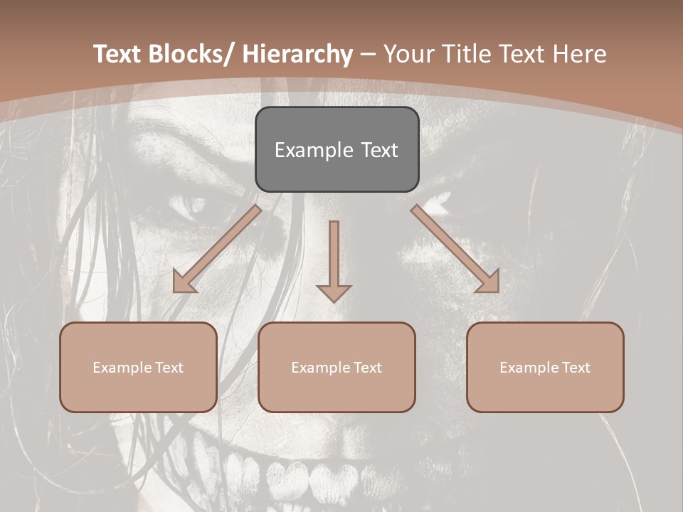 Horror Woman Painted PowerPoint Template