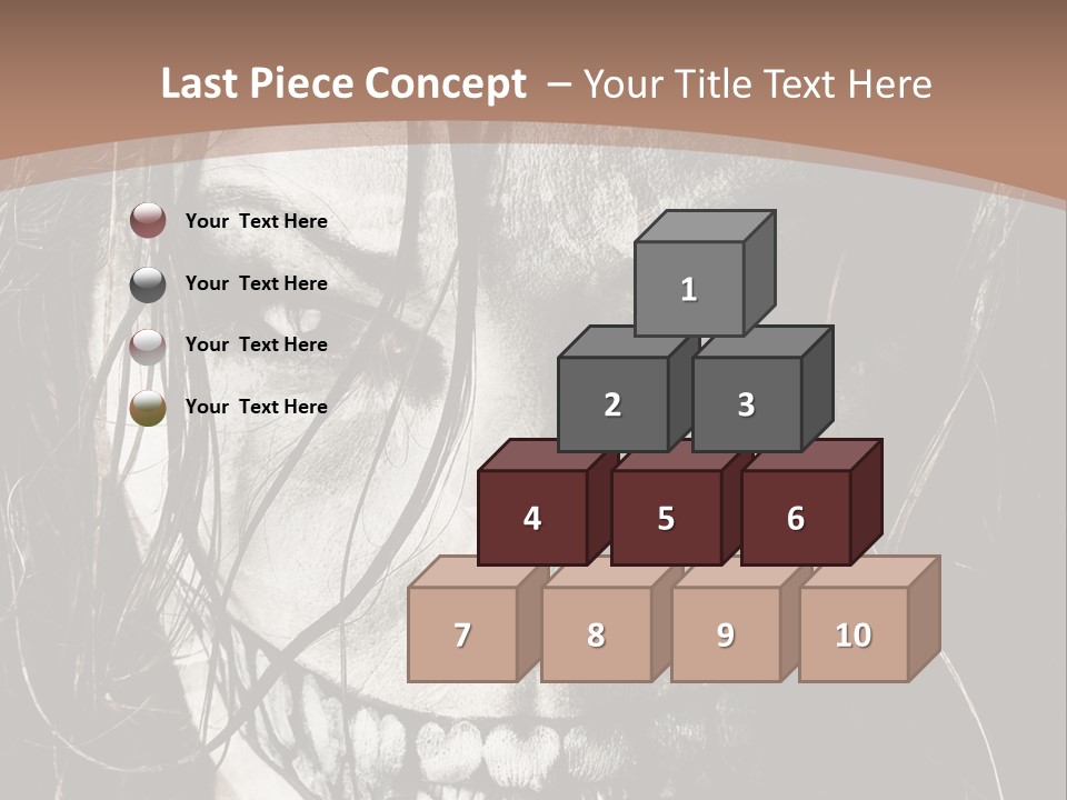 Horror Woman Painted PowerPoint Template
