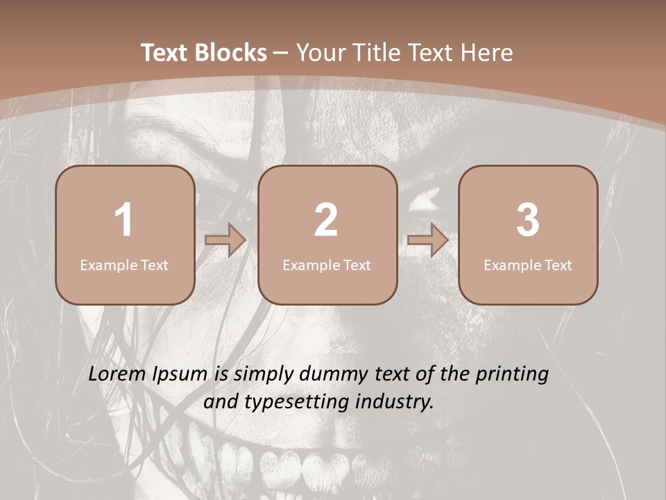 Horror Woman Painted PowerPoint Template
