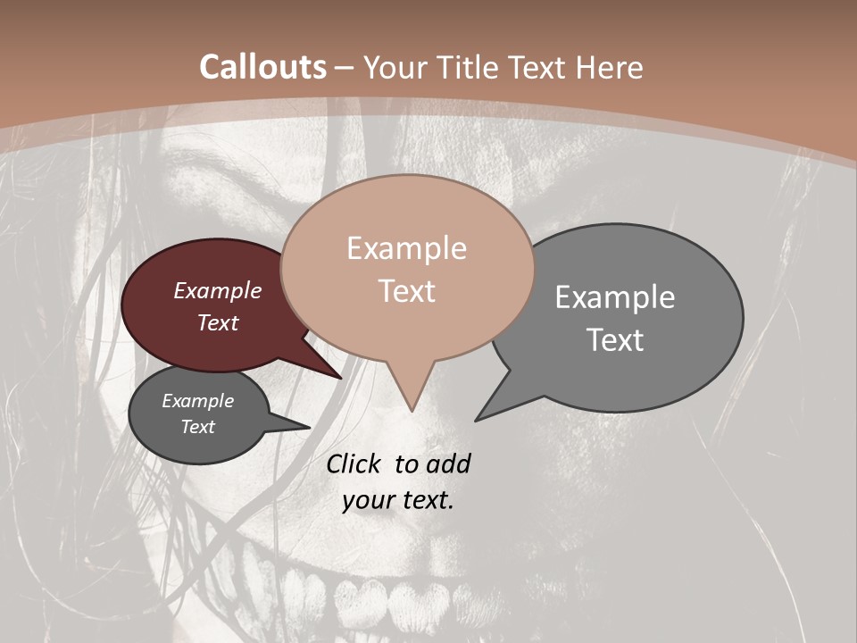 Horror Woman Painted PowerPoint Template