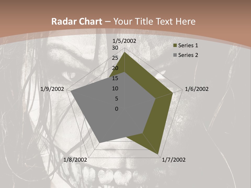 Horror Woman Painted PowerPoint Template