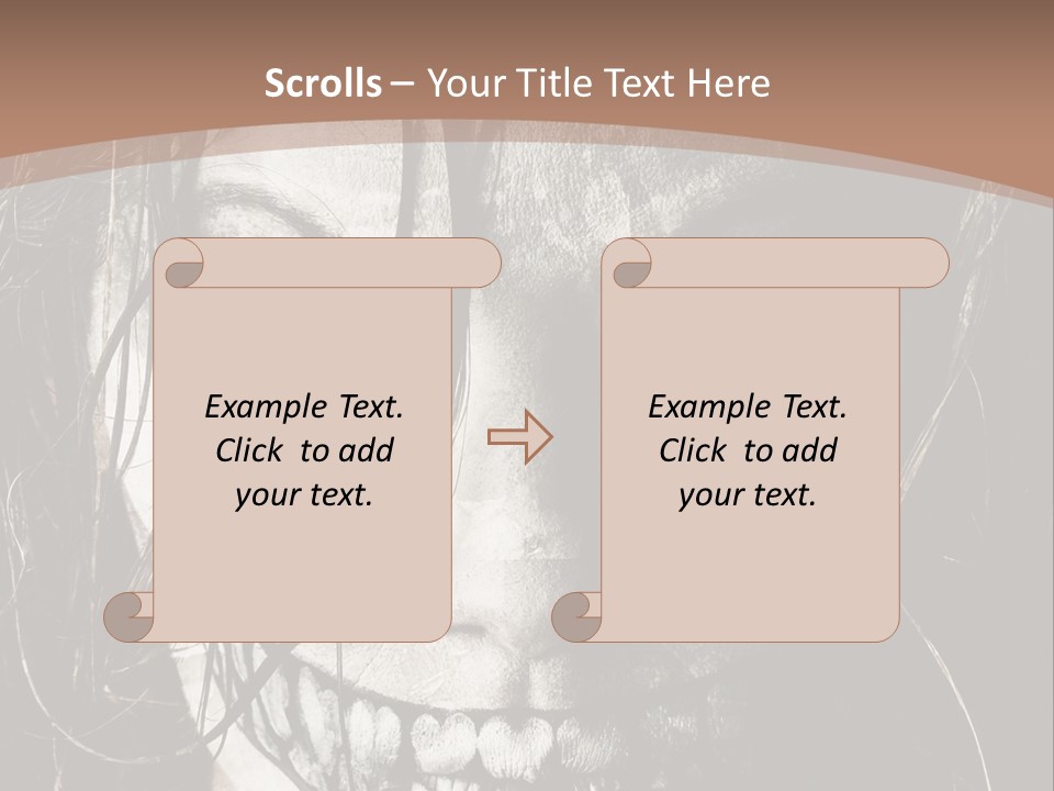 Horror Woman Painted PowerPoint Template