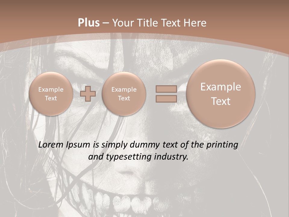 Horror Woman Painted PowerPoint Template