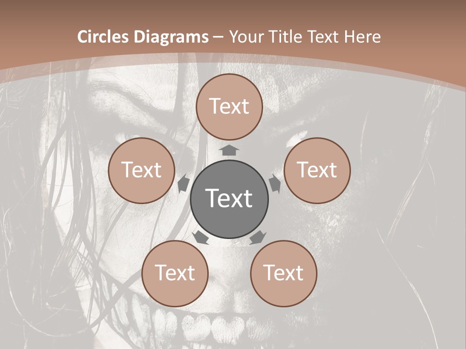 Horror Woman Painted PowerPoint Template