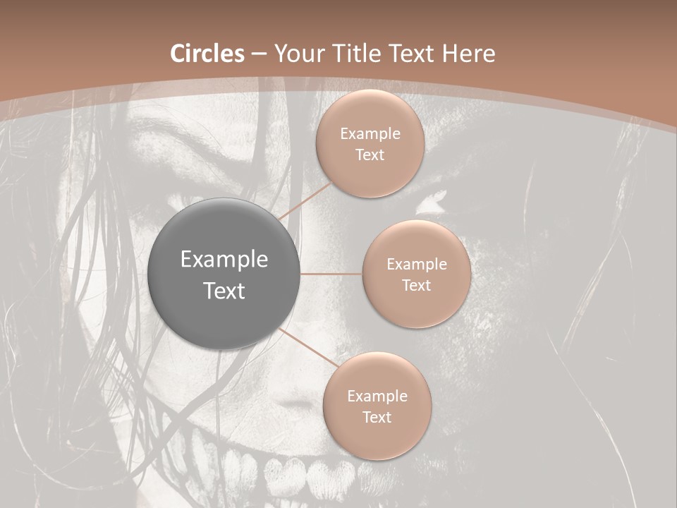 Horror Woman Painted PowerPoint Template