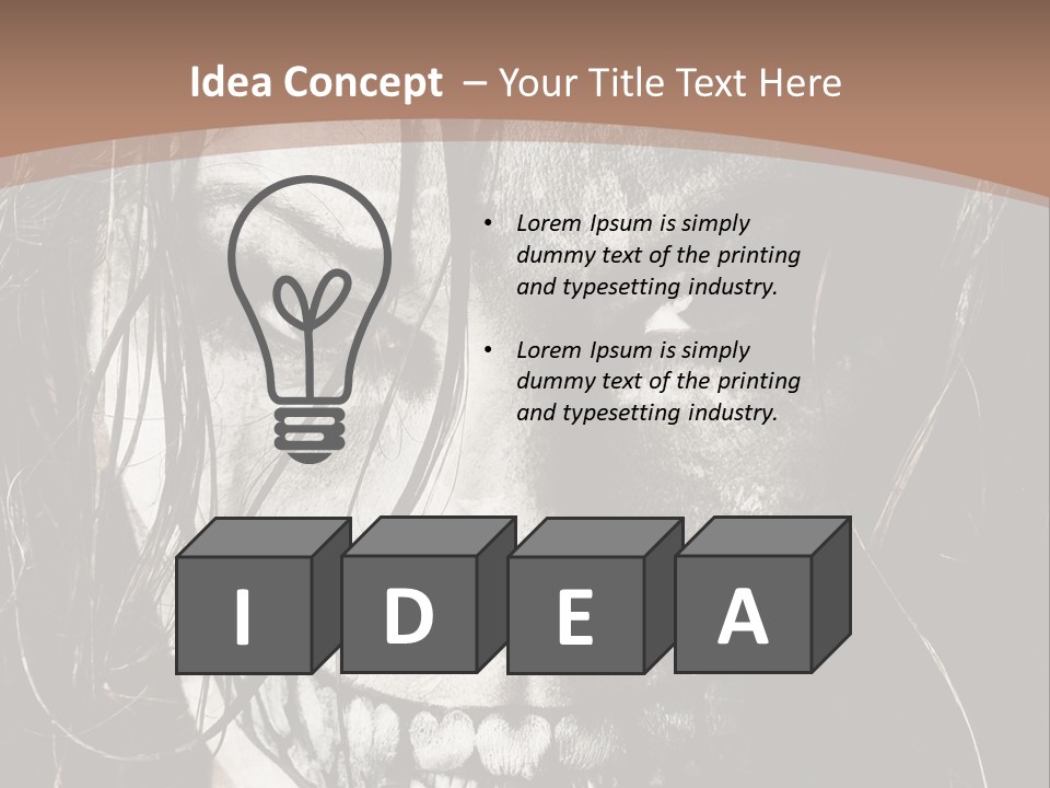 Horror Woman Painted PowerPoint Template