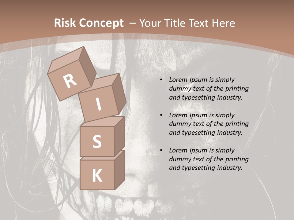 Horror Woman Painted PowerPoint Template