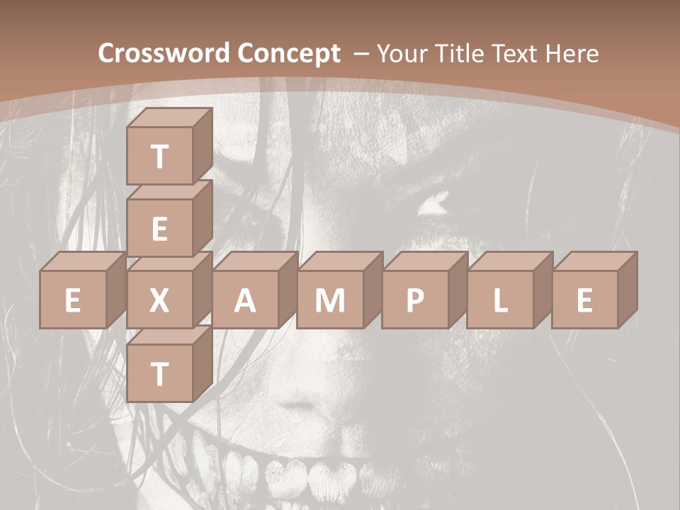 Horror Woman Painted PowerPoint Template