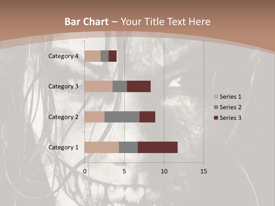 Horror Woman Painted PowerPoint Template