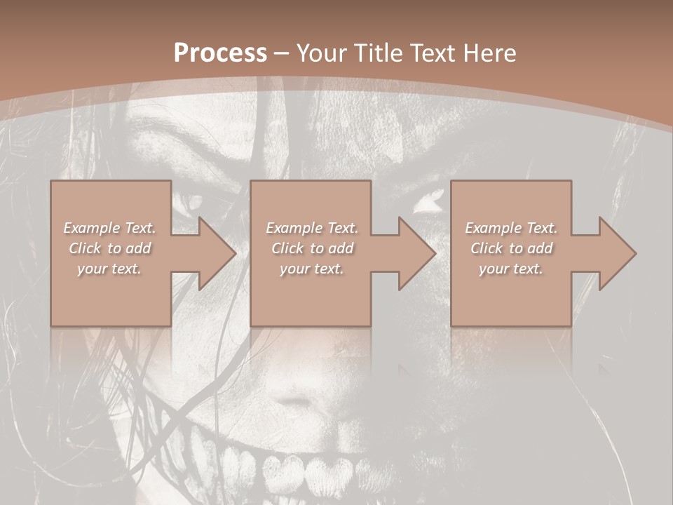 Horror Woman Painted PowerPoint Template